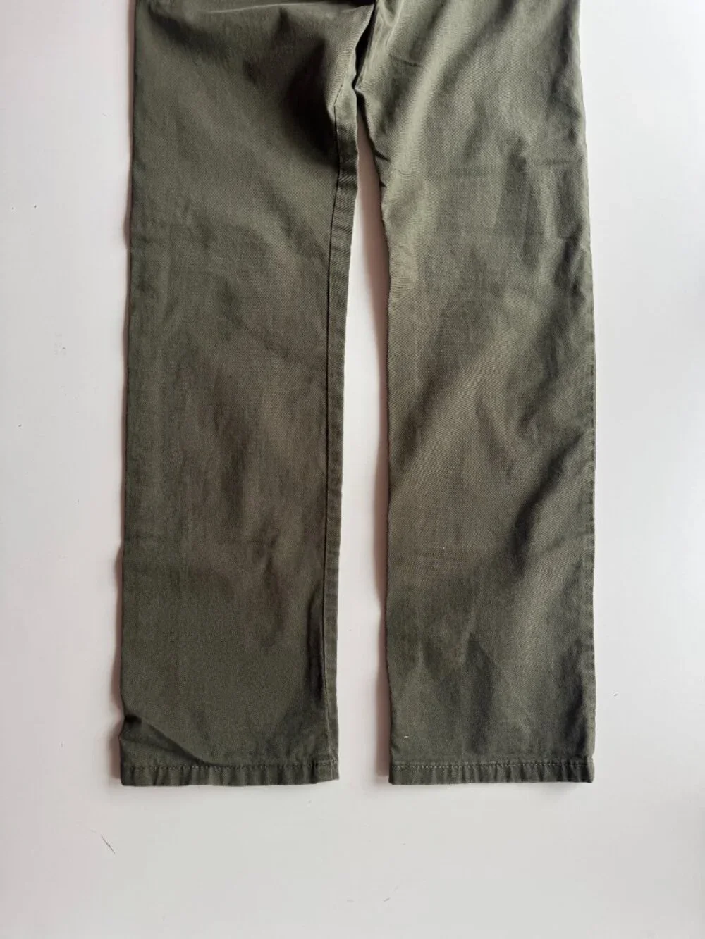 NAKED & FAMOUS Khaki Green Stretch Twill Slim Chino Pants, Size 30 - Picture 12 of 15